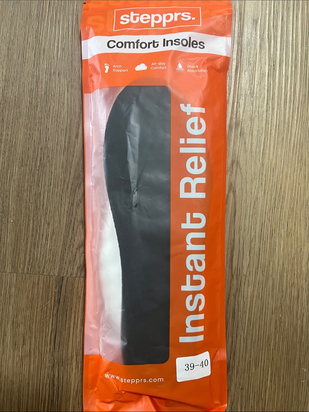 Stepprs.   Comfort Insoles - Instant Relief (Black/White) New in package
